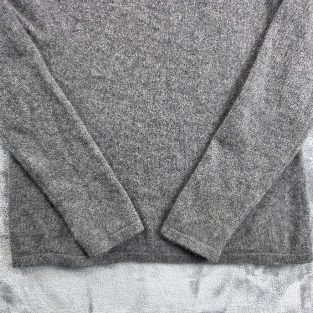 Lord & Taylor Turtleneck Sweater Womens Medium Grey Two Ply Cashmere Knit - Picture 3 of 8